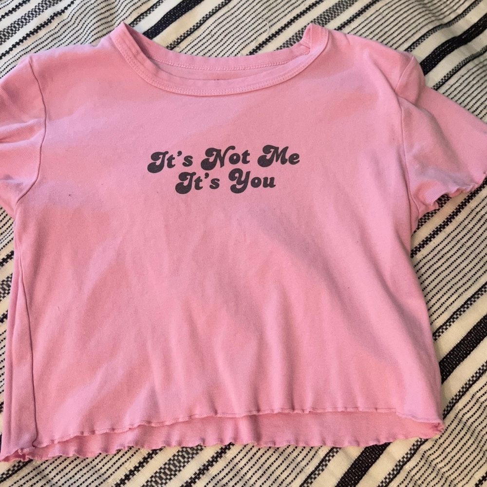 Los Angeles pink crop top